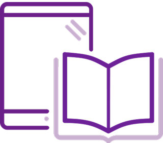 Ícone ilustrando o sintoma: Segurar livros ou tablets muito perto para ler